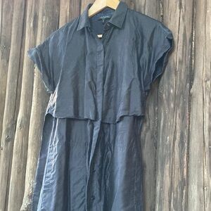 Rag & Bone black dress cotton silk tencel